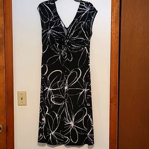 Lady Hathaway black & white sleeveless dress Sz 14
